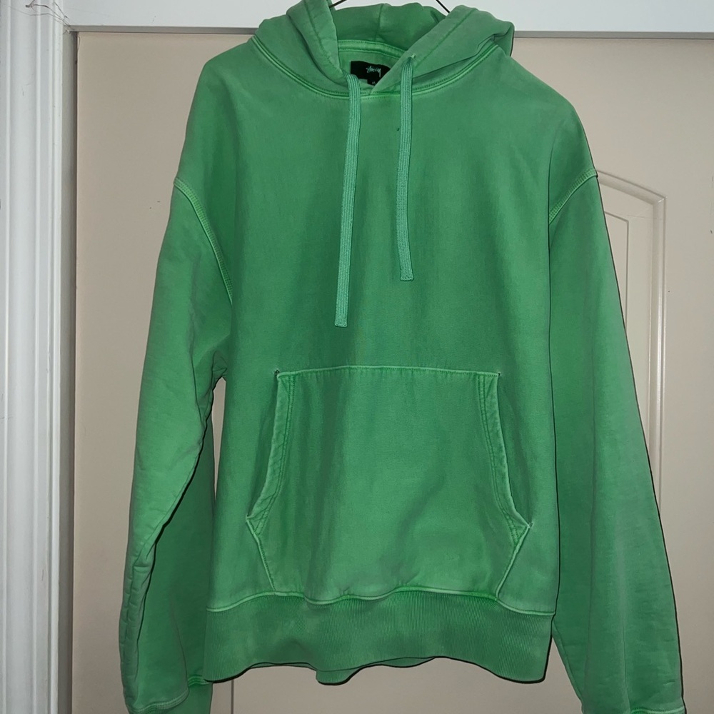 Vintage Stussy - Green Hoodie pre-loved